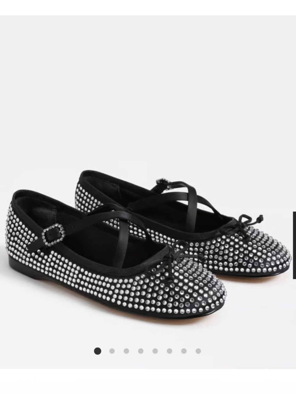 Gently Worn - ‘Zuri’ Ballet Flat - Black / Gems